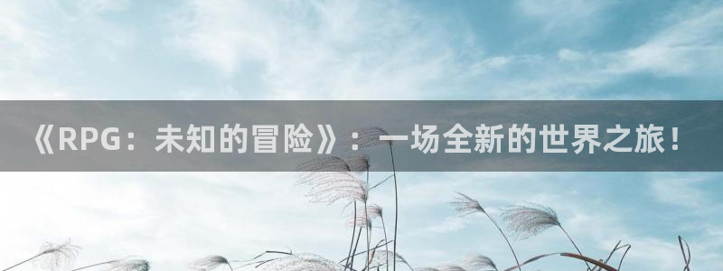 星欧娱乐登陆测速：《RPG：未知的冒险》：一场全新的世界之旅