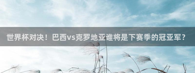 857直播足球免费直播：世界杯对决！巴西vs克罗地亚谁将是下赛季的冠亚军？